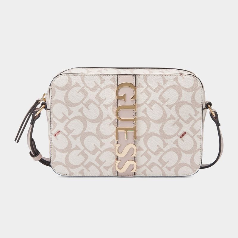 Women's Guess White Garrick Camera Crossbody Bag