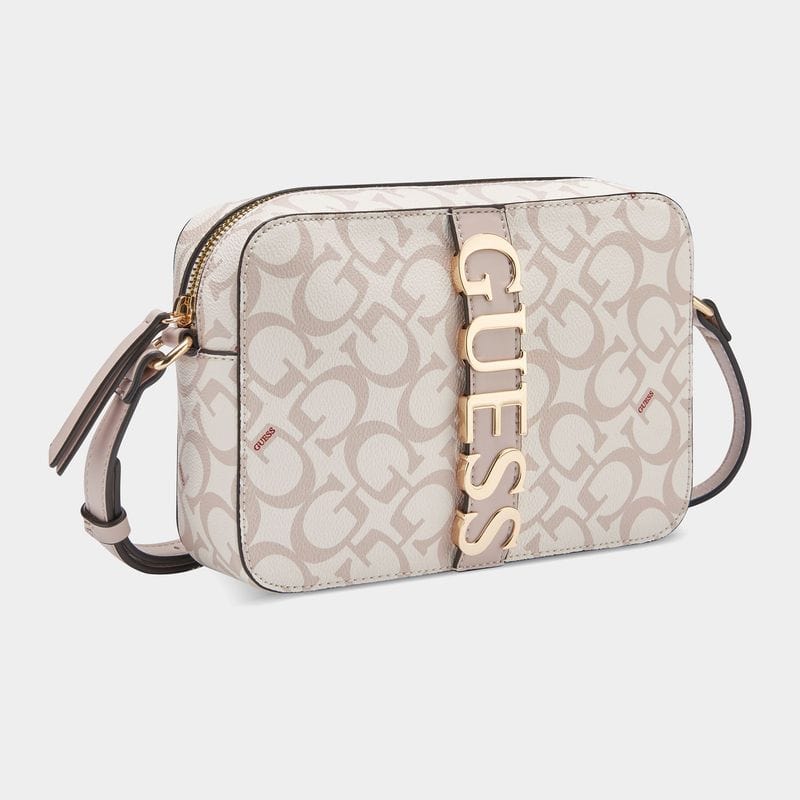 Women's Guess White Garrick Camera Crossbody Bag