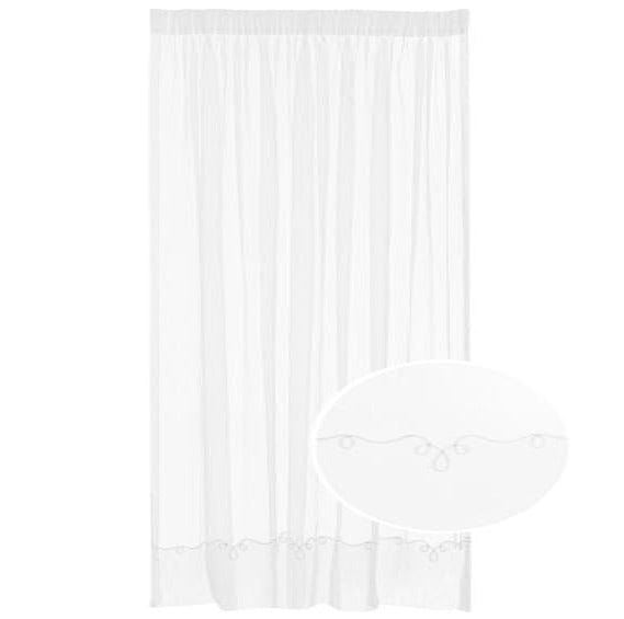 Ready Made Cornelly Voile White Plain Taped