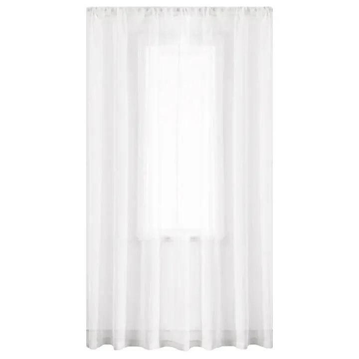 Mystic Voile Curtain White Taped