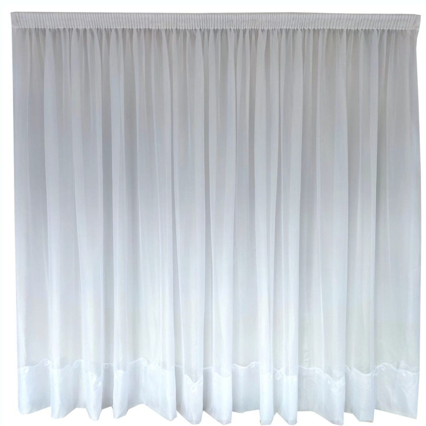 Ready Made Cornelly Voile White Plain Taped