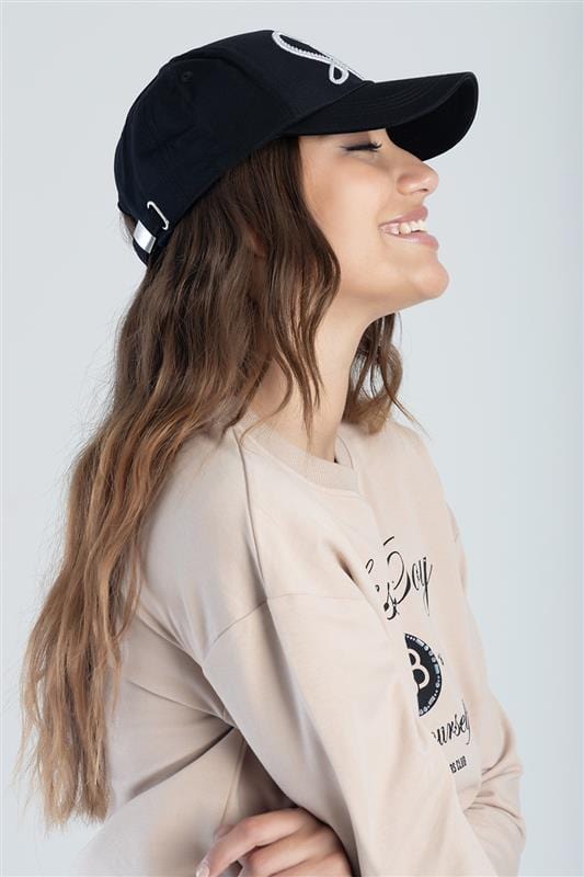 Sissyboy Ladies Peak Cap Black With embroided SB