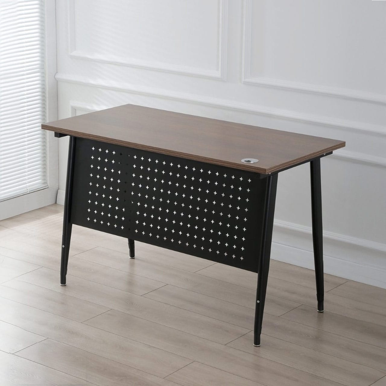 Bawas Collection Office Desk - Walnut & Black