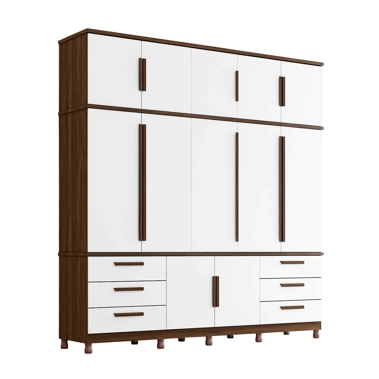 Wardrobe Titan + Mirror Cedro/White