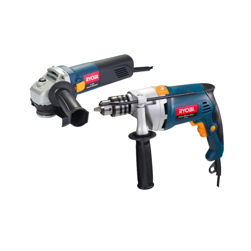 Ryobi Angel Grinder And Drill Kit 850w Kit376 (G-850/pd-850)