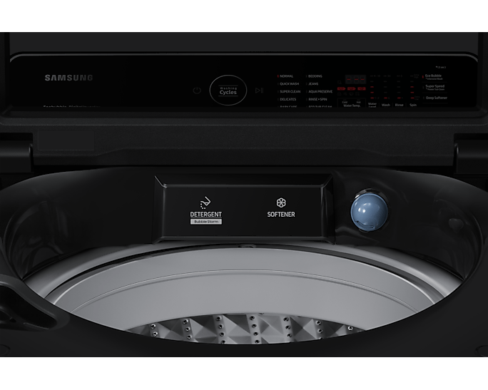 Samsung 19kg Top Loader Washing Machine Black Caviar WA19CG6745BVFA