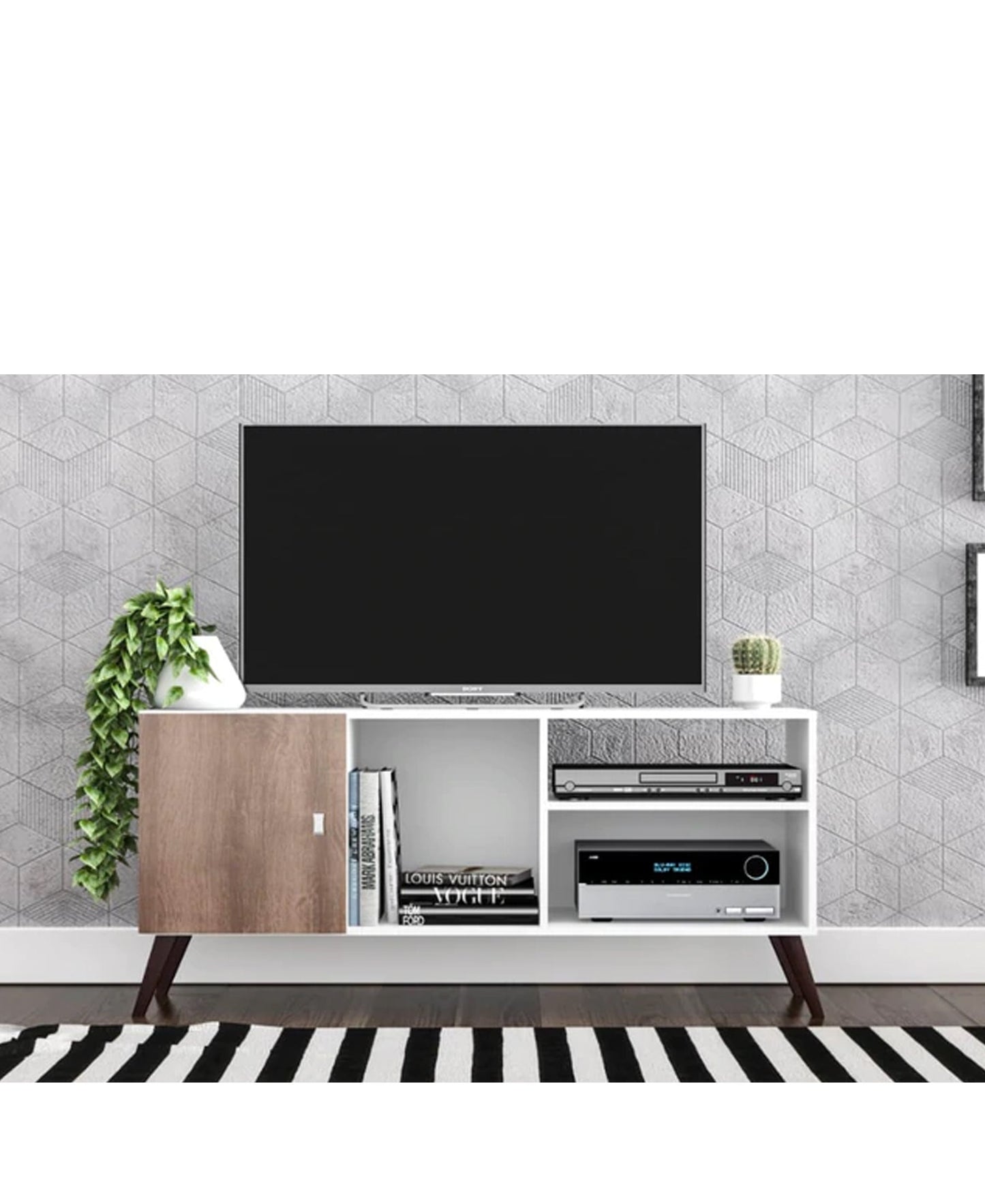 Urban Decor Exotic Designs Plasma Stand - White