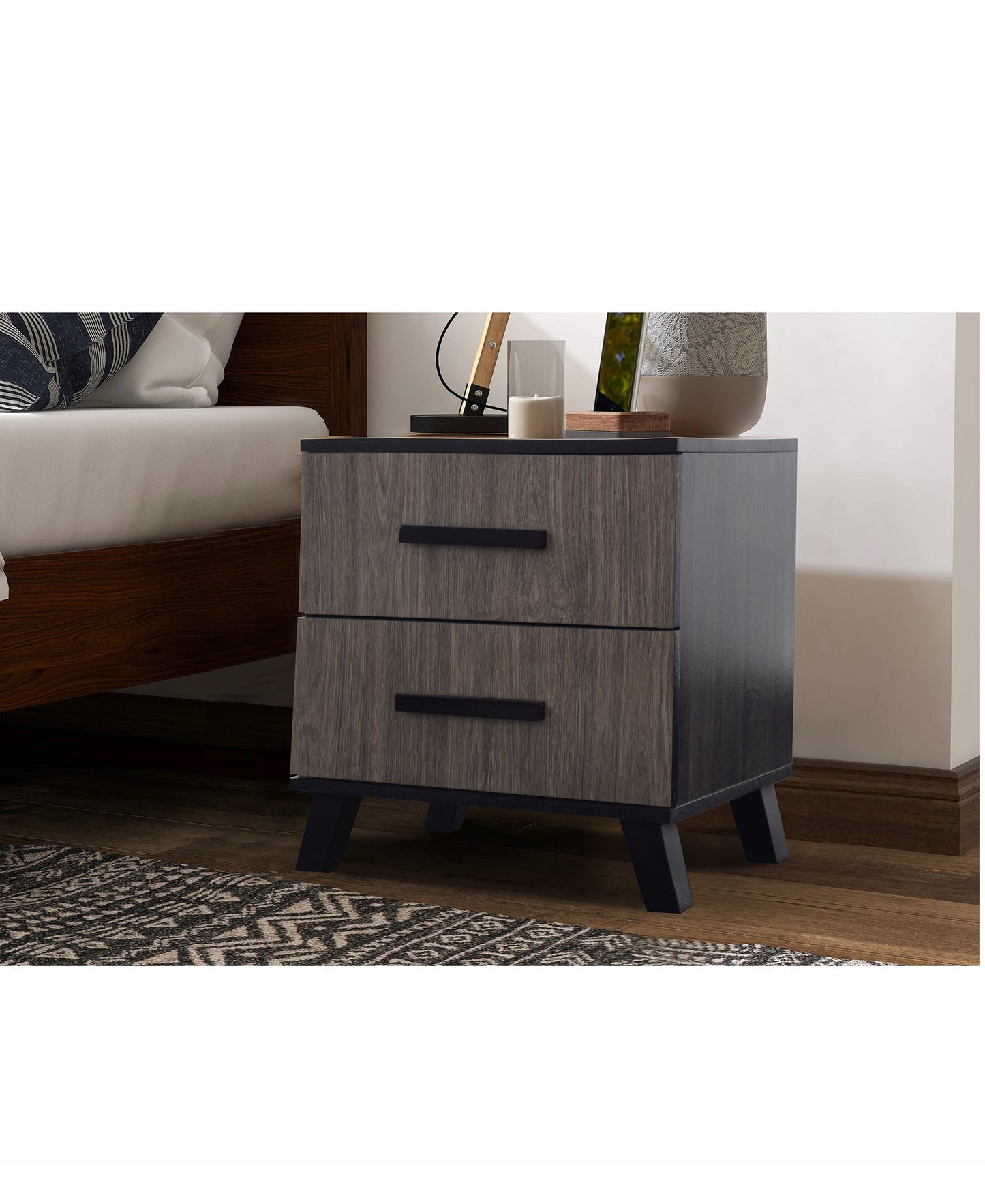 Side Pedestal Black & Brown