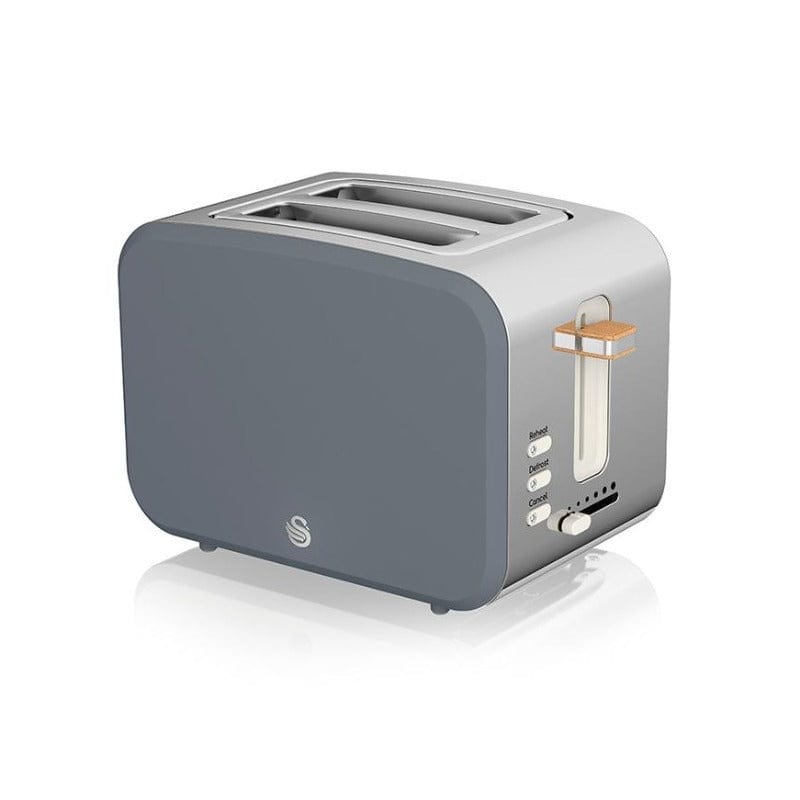 Swan Nordic Polished Stainless Steel Cordless Kettle & 2 Slice Toaster SNR2P