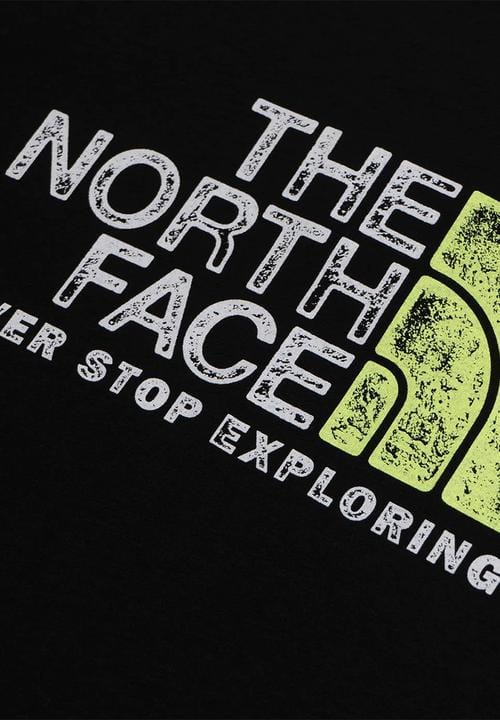 The North Face short sleeve rust 2 tee - tnf black & led yellow