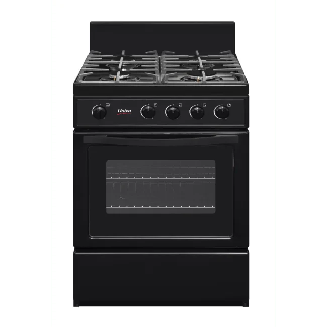 Univa 600mm Gas Stove Black UG016BI