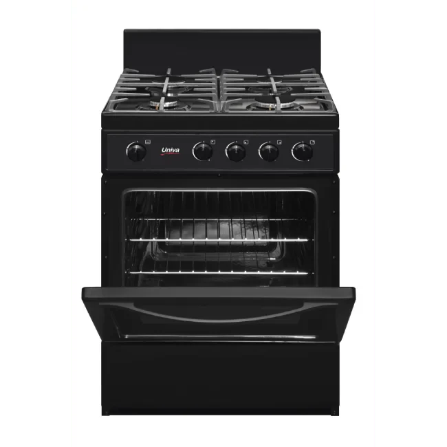 Univa 600mm Gas Stove Black UG016BI