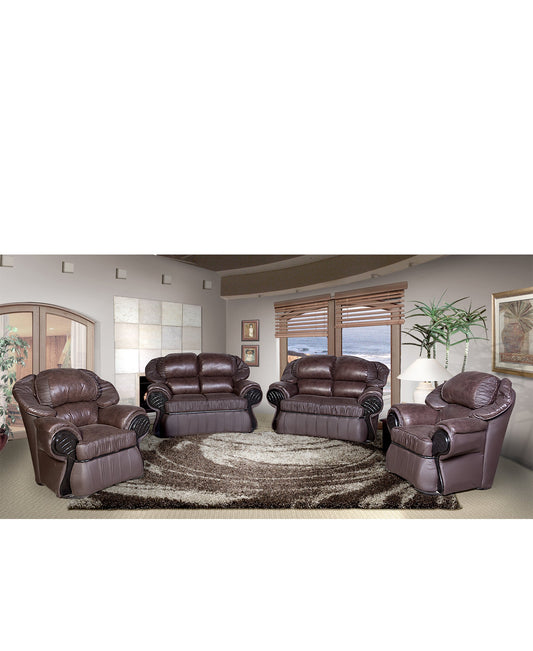 Regal Sofa 4 Piece - Choc Brown