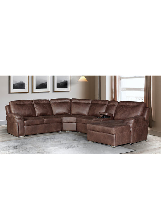 Jazz Corner Sofa 4 Piece Brown