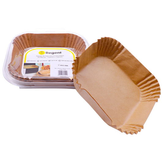 Regent Air Fryer Square Parchment Paper Liners In Pvc Box 50 Piece, (160x160x45mm)