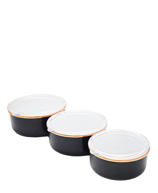 Oms 3-Piece Enamel Storage Container - Grey