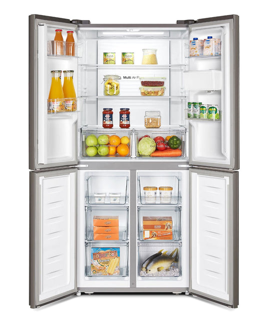 HISENSE 392L FRENCH DOOR FRIDGE - Stainless Steel