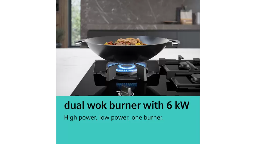 Siemens Gas Hob 90 cm Ceramic, Black - ER9A6SD70Z