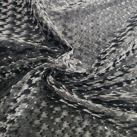 Hologram Pu Leather Fabric 150cm Black