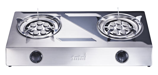 Totai Gas Burner Table Top 2BNR - Silver