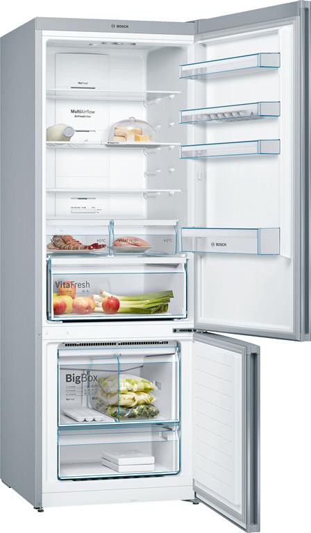 Bosch  Free Standing Fridge-Freezer - Metallic
