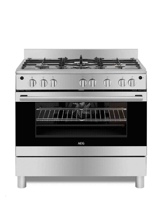 AEG Multi-function Gas Oven with 5 burner gas hob - Stainless Steel
