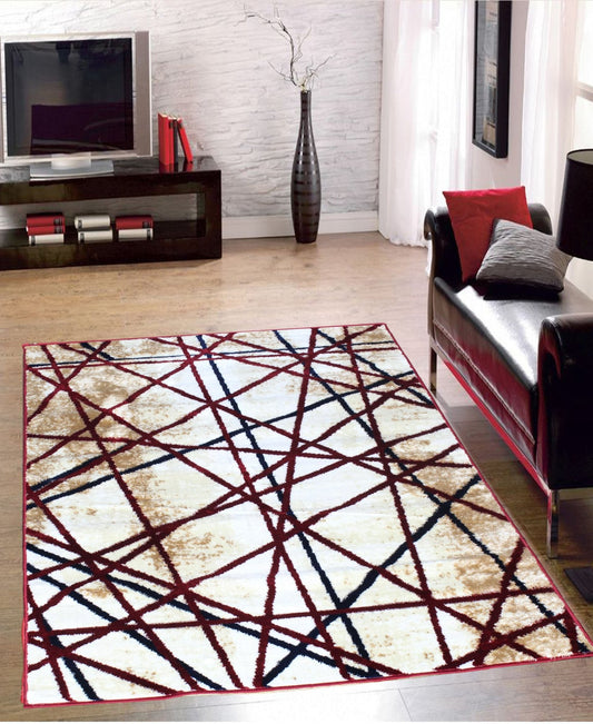 Cape Town Abstract Carpet 1600mm x 2000mm - Red