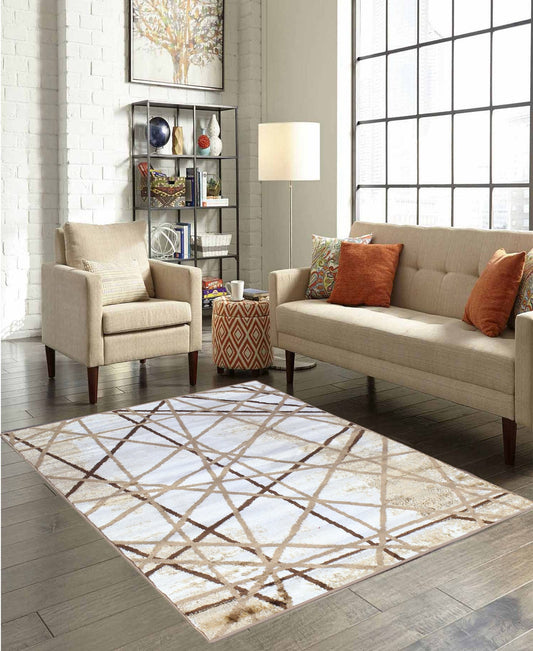 Cape Town Abstract Carpet 1200mm x 1700mm - Brown