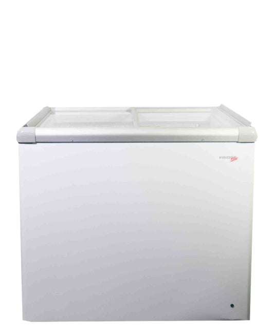 Fridge Star Flat Top Freezer with 2 Sliding Glass Lids - White