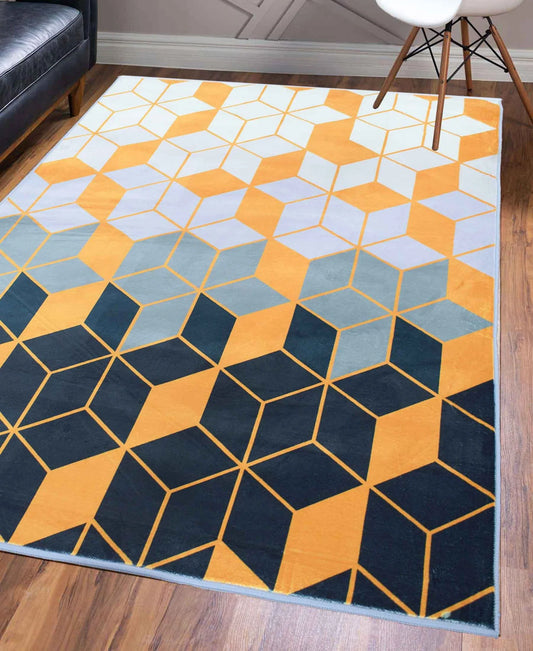Luxury Lifestyle Carpet 1600mm x 2300mm - White & Orange