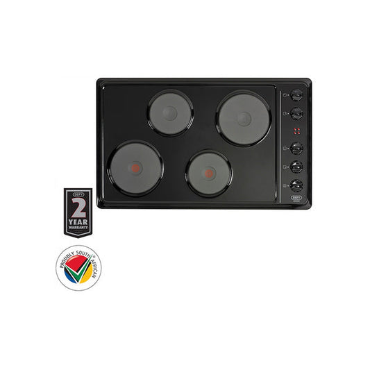 Defy 4 Gemini Solid Hob - Black