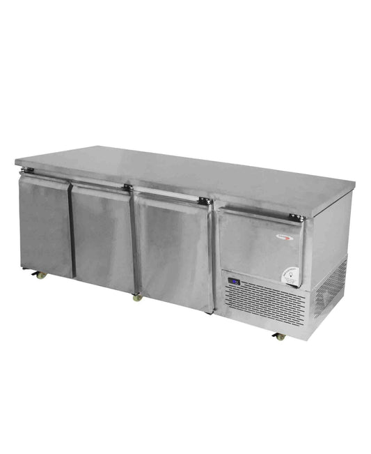 Fridge Star Hinged Solid Door Underbar Fridge - Silver