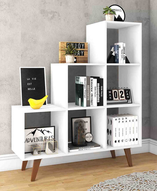 Modern Brazillian 6 Niche Shelf – White