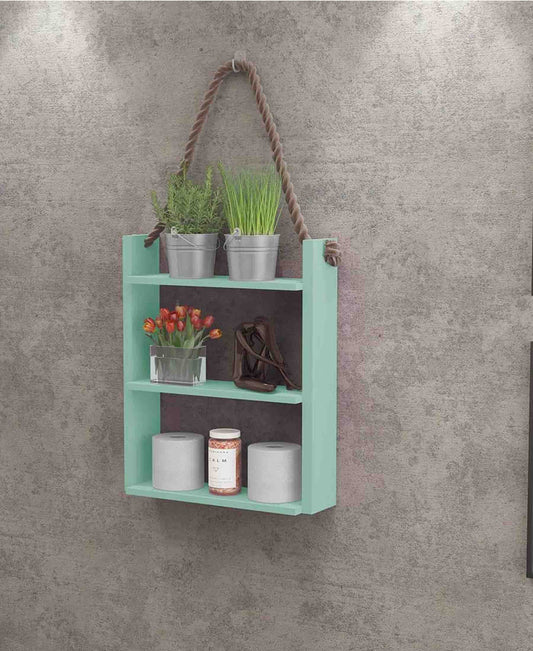 Suspended Three Tier Shelf - Olive