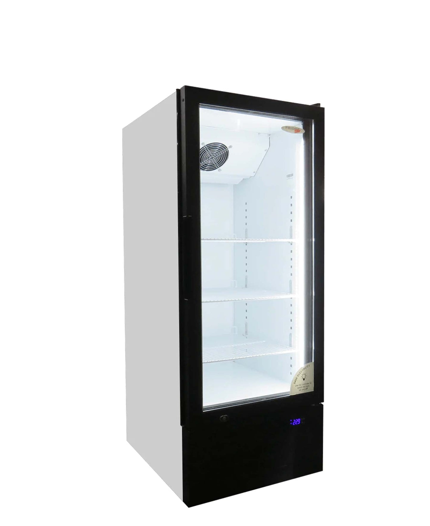 Fridge Star Hinged "Half" Door Beverage Cooler - Black & White