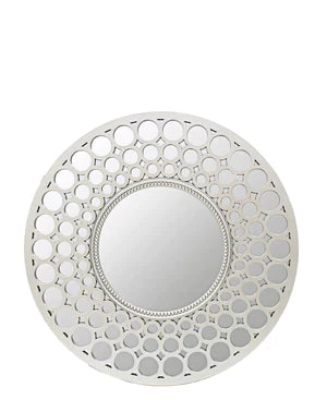 Exotic Designs Lexy Circle Mirror - Silver