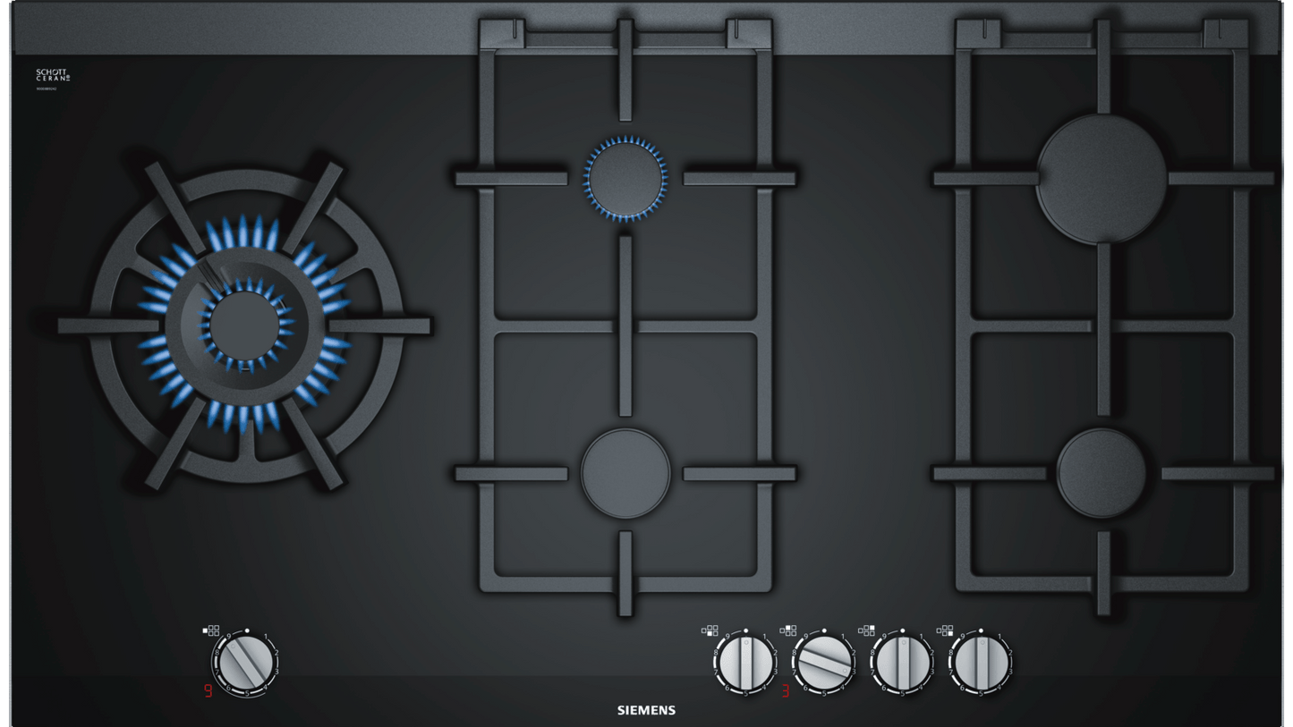 Siemens Gas Hob 90 cm Ceramic, Black - ER9A6SD70Z