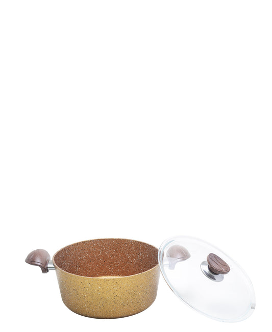 OMS 7 Piece Granite Cookware Pot Set - Bronze
