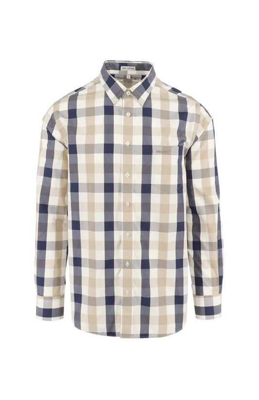 Pringle Lawray Long Sleeve Classic Shirt Stone