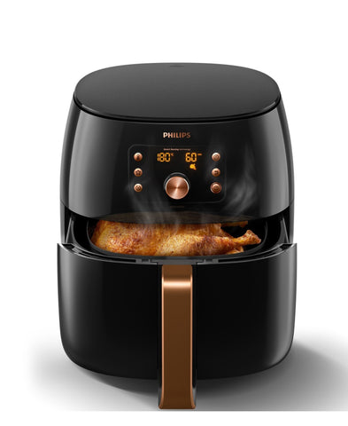 Philips XXL Twin Turbostar Airfryer - Black & Rose Gold