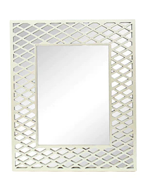 Exotic Design Striped Square Mirror - Gold