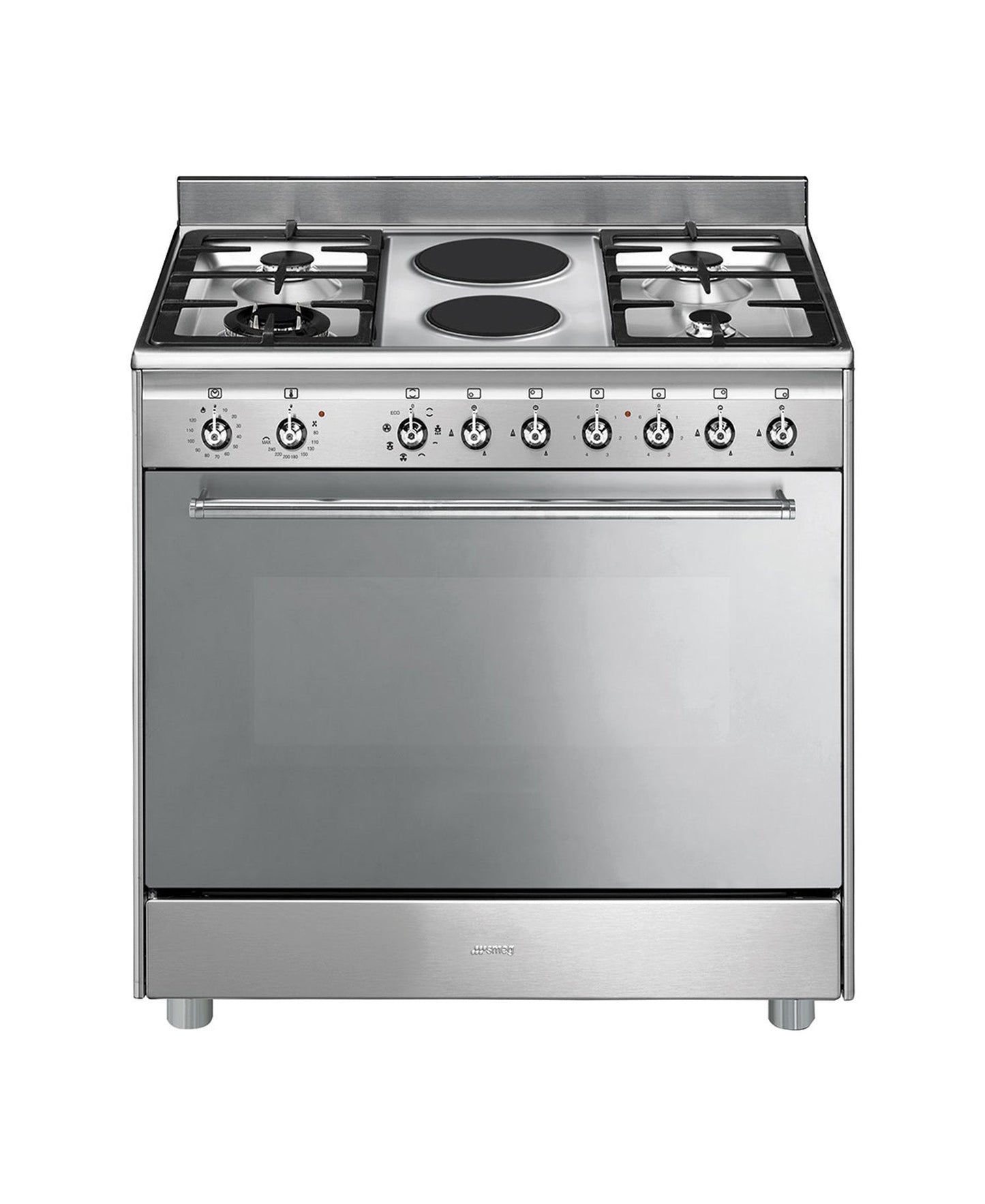 Smeg 90cm Stainless Steel Gas Electric Stove - SSA92MAX9