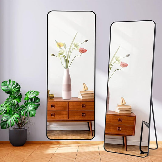 Free Standing Mirror - Full Length - 55x170cm - Black