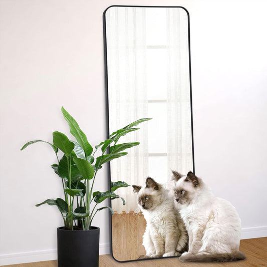 Free Standing Mirror - Full Length - 55x170cm - Black