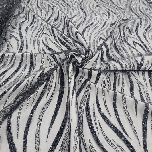 Cubic Sequin Fabric Black 130cm P3762/2