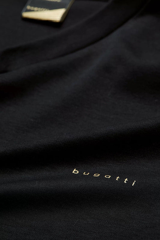 Bugatti T-shirt made from pure cotton in black