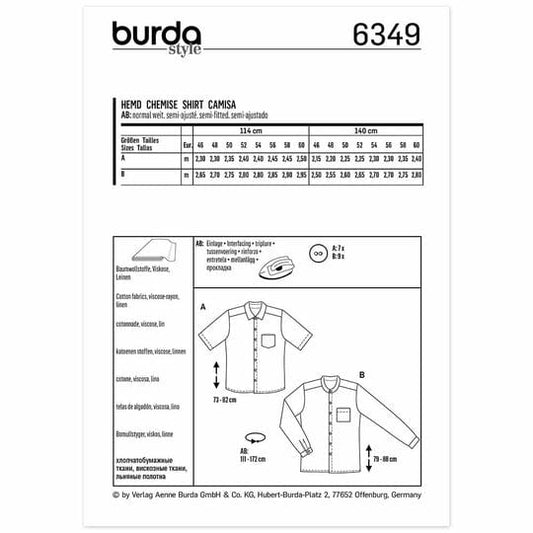 Burda Pattern 6349