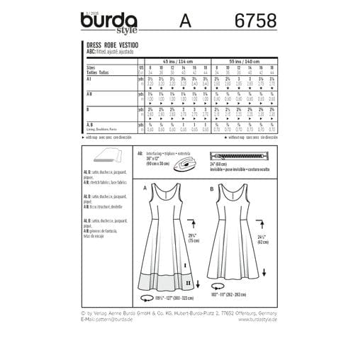 Burda Pattern 6758