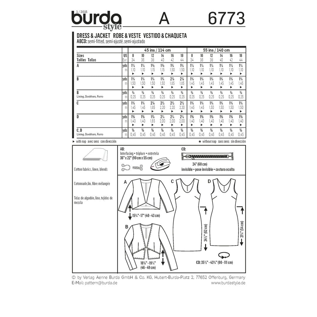 Burda Pattern 6773