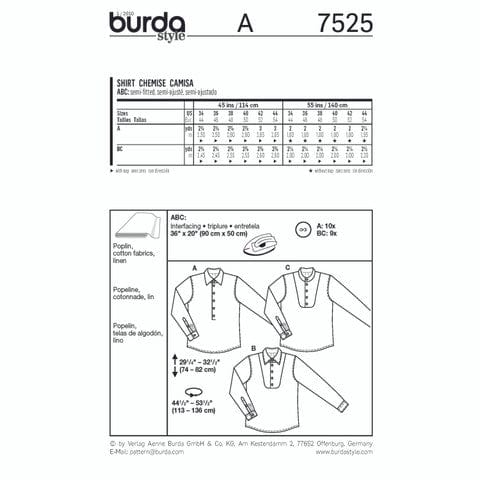 Burda Pattern 7525